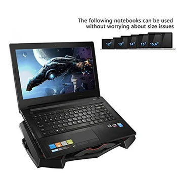Nešiojamojo kompiuterio Aušinimo Padas Macbook Dell Acer HP 14 15.6 Colių Notepad, 2 USB jungtys Aušinimo Ventiliatorius Šviesos Žaidimų Nešiojamojo kompiuterio Aušintuvas Bazės Stovo