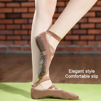 Moteris Aukštos Kokybės Tvarstis Jogos Kojinės Anti-Slip Quick-Dry Slopinimas, kvėpavimo pratimai Baleto Kojinės Moterims Medvilnės Kojinės ES 35-40