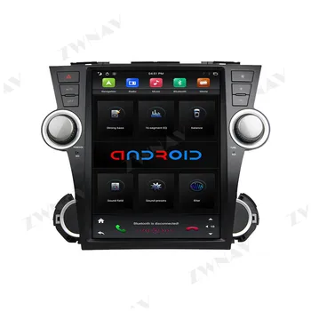 PX6 DSP Carplay Tesla ekranas 4+64GB Android 9.0 Automobilio Multimedijos Grotuvo TOYOTA Highlander 2008 GPS Radijas Auto stereo galvos vienetas