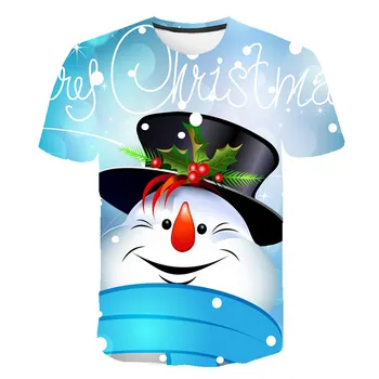 Juokinga Naujųjų Metų T Marškinėliai Vaikams Kalėdų Senį Marškinėlius Berniukų, Mergaičių Drabužiai 3D Spausdinimo Vaikų Drabužių Atostogų Šalis Tee Viršūnes 2020 m.