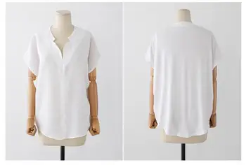 Vyriški trumpomis Rankovėmis marškinėliai Kieto Spalvų Šifono Marškinėliai Priemiestinių