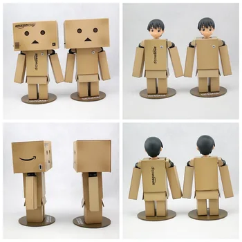 1pcs Revoltech Danbo Danbor Vadovas gali būti pakeistas Japonijos Box Versija Veiksmų Skaičius, Lėlės Žaislą Dovanų LED Šviesos Naujos Langelyje
