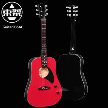 Mediniai Rankų darbo Miniatiūrinės Gitara Modelio gitara-035AC Gitara Ekranas su Atveju ir Stendas (Ne Faktinis Gitara! Rodyti Tik!)