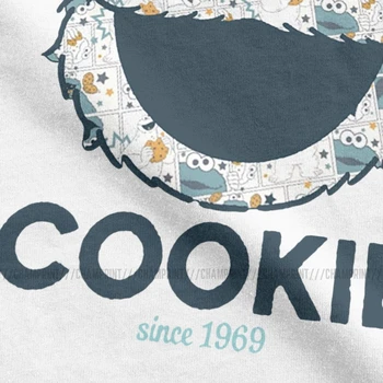 Vyrai Cookie Monster Marškinėliai Medvilnė Drabužiai, Laisvalaikio Trumpas Rankovės Įgulos Kaklo Tee Marškinėliai Vasaros T-Shirt