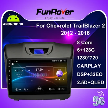 Funrover 8 core 2 din Automobilio Radijo Multimedijos android10 už Chevrolet Novatoriškumą Kolorado S10 Isuzu D-max MU-X car dvd gps palyer