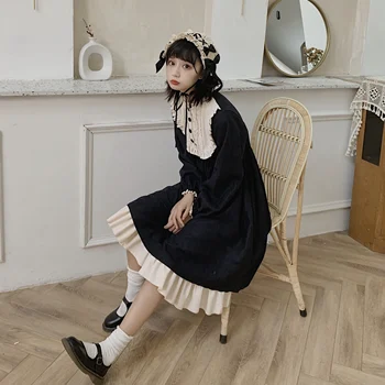 Lolita suknelė vintage Dark Japonijos Loli minkštas sesuo Lolita kasdien suknelė moterims rudenį 2019 naujas