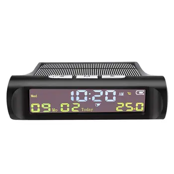 AN01 AN02 PSSS Atrodo Saulės Skaitmeninės Automobilių Laikrodis su LCD Laiką Data-Automobilių Temperatūros Ekranas Auto Interjero Priedai