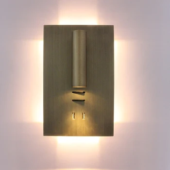 Zerouno viešbutis sienos lempos dual usb jungiklis telefono įkroviklį skaityti sienos žibintai apšvietimo lengva paviršinės montuotės lovos galvūgalio knygos šviesa