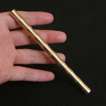 Bambuko tipo gryno žalvario rankiniu metalo neutralus parašą pen EDC įrankiai taktinis vario rašiklis, patogu, kišenėje savigynos priemonės
