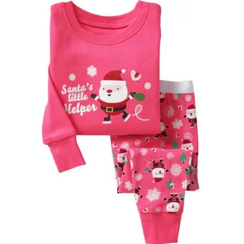 Pavasarį, Rudenį Vaikų Sleepwear Rinkiniai Berniukai raudonos, žalios Vaikai Pižama Nustatyti Kūdikių Mergaičių Medvilnės Animacinių filmų Pijamas kalėdos Pižamos