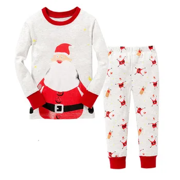 Pavasarį, Rudenį Vaikų Sleepwear Rinkiniai Berniukai raudonos, žalios Vaikai Pižama Nustatyti Kūdikių Mergaičių Medvilnės Animacinių filmų Pijamas kalėdos Pižamos