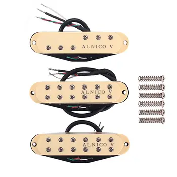 Gitara Pikapas Mini Humbucker ST VPAS, Dydis 6 Styginių Kaklo Viduryje Tilto Alnico V Pieno Geltona
