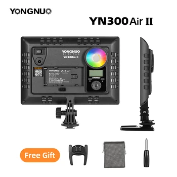 YONGNUO YN300AIR II RGB Reguliuojamas LED Vaizdo įrašo Šviesa Neprivaloma Baterijos Įkroviklio Rinkinio, Fotografijos, Šviesos, + AC adapteris+Stovas