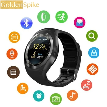 Nauji nešiojami Smart Žiūrėti Y1 Paramos Nano SIM&TF Kortelę Su Whatsapp Ir Facebook fitneso Smartwatch 