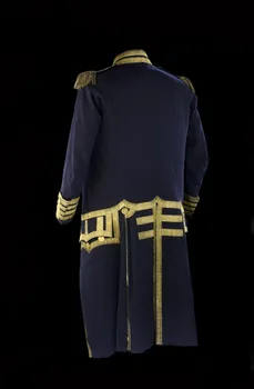 18-ojo amžiaus vyrų karališkojo karinio jūrų laivyno uniformos striukė tailcoat kolonijinės viduramžių vyrų regency striukė kailis George Washington