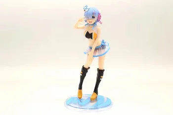 23cm Japonijos Anime Re:Gyvenimas kitame Pasaulyje Nuo Nulio Rem Ram Emilija Seksualių Merginų PVC Veiksmų Skaičius, Surinkimo Modelis Lėlės, Žaislai