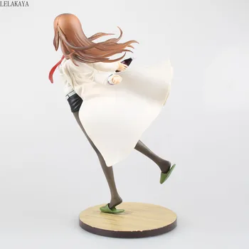 Anime 21cm Steins Gate Kurisu Makise Laboratorija Valstybių 004 Balta Apranga Seksuali Mergina, PVC Veiksmų Skaičius, Modelį, Žaislai, Lėlės Apdaila