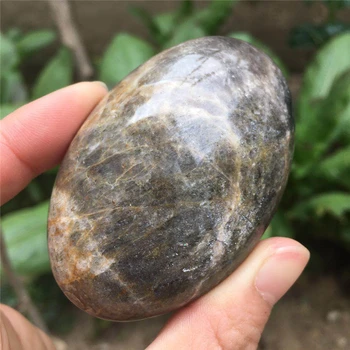 Aukštos kokybės juodas kvarcas, mėnulio akmuo palmių akmens kristalai dovanos