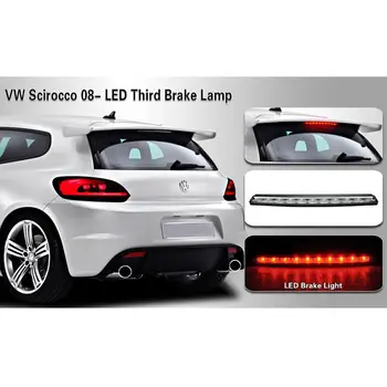 Aišku, Objektyvas Raudonas LED Galiniai 3 Trečiasis Stabdžių Žibintas VW Scirocco 2008-2016,10 Piranha Šviežios Raudonos LED Žibintai