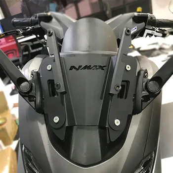 Už Yamaha NMAX155 125 150 Motociklo NMAX galinio vaizdo Bracket-2018 2019 CNC Galinio Šoninio vaizdo Veidrodėliai Adapteris Fiksuotojo Stentas Turėtojas