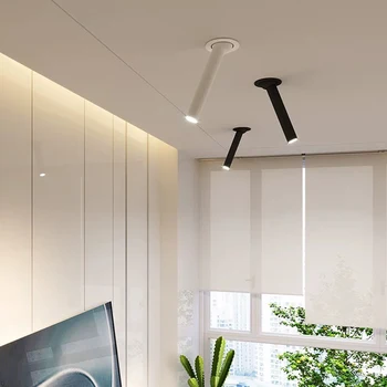 LED juosta Lubų taškinis šviestuvas 5W Šiuolaikinių aukštos Kokybės reguliuojamas led prožektoriai, Balta/Juoda office home parduotuvė patalpų apšvietimas 85-265V