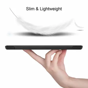 Ultra Plonas Prabanga Folio Stand Lengvas Pabusti/Miego Odinis dėklas Smart Cover For Samsung Galaxy Tab S7 Plius 12.4 SM-T970 T975