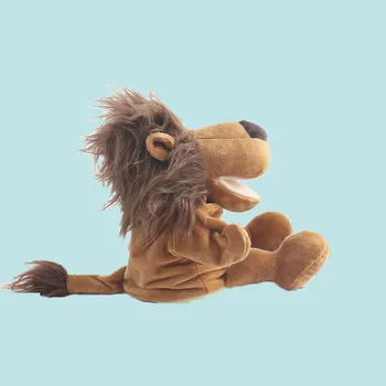 30CM animacinių filmų gyvūnų vertus lėlių liūtas kūdikiams piršto pliušinis žaislas vaiko tėvų-vaikų pasakojimo rekvizitai kūdikių dovanos
