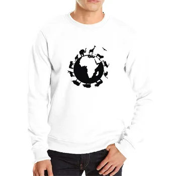 Aplinkos apsaugos hoodies pavasario/rudens ilgomis rankovėmis hoodie vyrų medvilnės atsitiktinis marškinėlius Žemės hip-hop streetwear