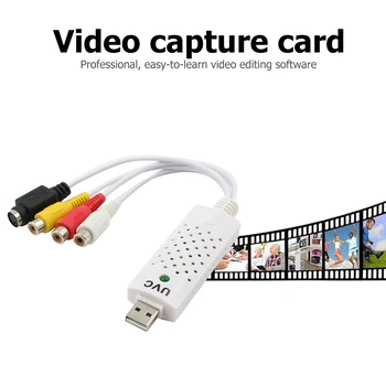 ALLOYSEED Portable USB 2.0, Vaizdo Garso įrašymo Kortelės VHS į DVD, Adapteris, Vaizdo įrašymo Converte Win/10/8/7 Mac IOS