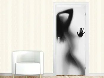 Nemokamas pristatymas 3D seksualus dušo lady durų Lipduką, Miegamojo Kambarį dovana nuimamas PVC, atsparus Vandeniui Decal durų wrap 77*200cm