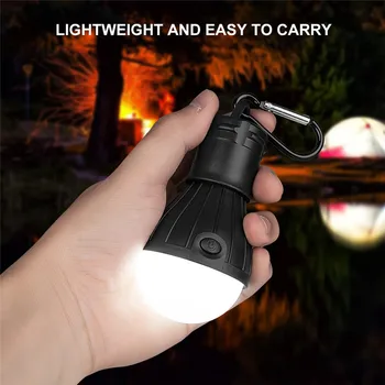 Mini Nešiojamas Apšvietimo Žibintų Kempingas Šviesos diodų (LED) Lemputę Nakties Žibintas atsparus Vandeniui Kabinti Kablys Žibintuvėlis Palapinė Šviesos Naudojimo 3*AAA Baterijos