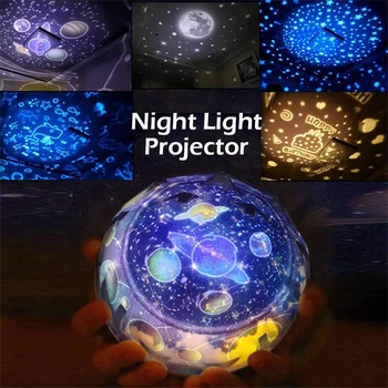 Žvaigždėtas Dangus Naktį Šviesos Projektorius Moom Lempa Diamond Projektorius Naktį Žibintai Visatos LED Mirksi Žvaigždės Lempos Kambaryje Šalies Namų Dekoro