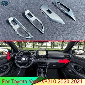 Toyota Yaris XP210 2020 2021 Nerūdijančio plieno Duris, Langą Porankiu Dangčio Jungiklis, Skydelis, Apdaila Liejimo Garnyras