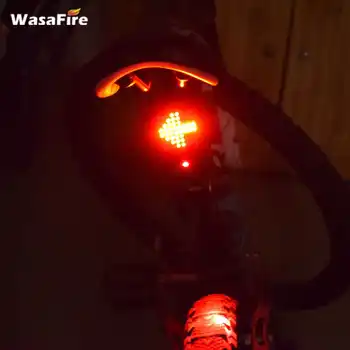 WasaFire Smart Stabdžių Projekcija Dviračio Šviesos 64 LED Raudonos spalvos Lazerio Dviračių užpakalinis žibintas USB Įkrovimo Dviračio Atšvaitas Galinis Dviračio Žibintai
