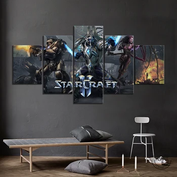 5vnt Alarak ir Karalienė Geležtės StarCraft II Vaizdo Žaidimai Meno Drobė Paveikslų Sienos Meno Miegamasis Decoraiton