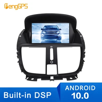 Android 10.0 Radijas Stereo GPS Automobilinio DVD Grotuvo Peugeot 207 2007-2011 m. 2012 m. 2013 m. m navigacijos, Multimedijos Auto IPS vienetas DSP