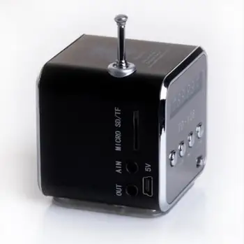 Dawupine TD-V26 Mini MP3 Grotuvą TF Kortelė USB Disko Micro SD Kortelė, FM Radijas, Line In / Out Garso Box Skaitmeninis Nešiojamas Garsiakalbis