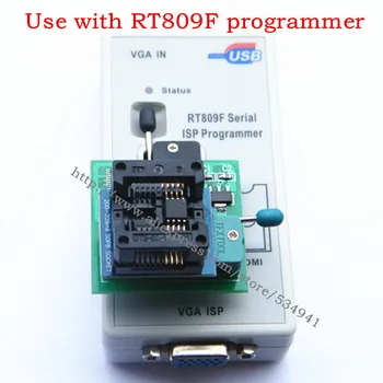 Nemokamas pristatymas origanil Naujausias RT809F LCD ISP programuotojas+ 10 adapteriai +sop8 IC test clip + 1.8 V Adapteris+TSSOP8/SSOP8 Adapteris