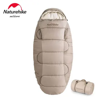 Naturehike Kempingo miegmaišis PS200 Pasiekti Stiliaus Išlaikyti Šiltas, Medvilnė miegmaišį Su Hat 9℃~-4℃ Rudens Žiemos Kempingas Antklodė
