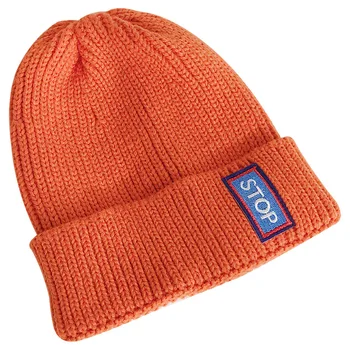 2021 Naujas Žiemos Skrybėlę Puikiai Spausdinti Siuvinėjimas Skrybėlę Unisex Beanies Šiltas Akrilo Vientisos Spalvos Suaugusiųjų Mezgimo Kepurė Kalpokių Dangtis Dangtelis