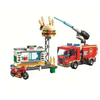 985PCS Naujas Miesto ugniagesių Stoties Pastato Blokas Žaislai Suderinama Lepinglys Ugniagesiai Veiksmų Skaičius, Mūrinis Žaislai, Vaikų Dovanų