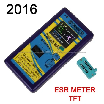 2016 Tranzistorius Testeris TFT Diodų Triode Talpa Matuoklis LCR ESR PNP, NPN MOSFET