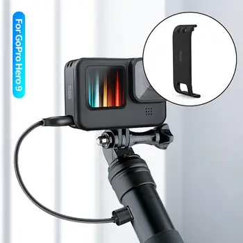 Telesin tinka GoPro9 sporto fotoaparato HERO9 įkraunamus pusės dangtelis baterijos pusėje padengti vlog priedai