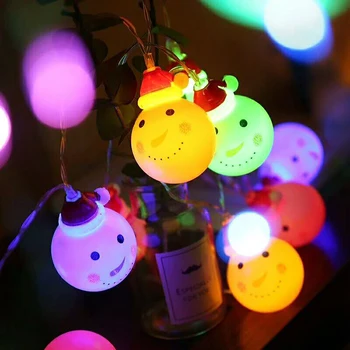 3m USB Kalėdų LED Žibintai String Sniego Santa Claus Žiburiai Kalėdų Medžio Apdaila Nepriklausomo Patalpų Lauko 