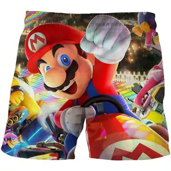 2020 metų vasaros Naują Harajuku stiliaus Klasikiniai žaidimai, Super Mario trumpas kelnes Mario Bros 3D spausdinimo trumpas kelnes hip-hop šortai