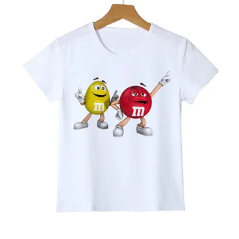 Mielas vaikas, t-shirt 3D Berniukas/Mergaitė šokolado pupelės MM spausdinimo juokinga streetwear marškinėliai Anime Trumpas Rankovės Kūdikio Marškinėliai olome912