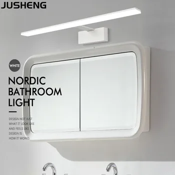 JUSHENG Vonios kambarys modernus, led šviesos makiažas lempa, vonios, vonios kambario įranga, veidrodis lempa 9W 12W 14W 16W18W sienos lempos