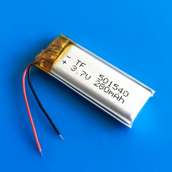 280mAh), 3,7 V ličio Polimero Lipo jonų baterijos įkrovimo 501540 individualų didmeninė CE, ROHS, FCC KAULŲ ir kokybės sertifikavimo