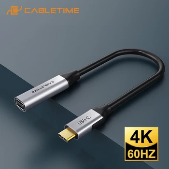 CABLETIME Mini DP Adapteris 4K 60Hz USB C, Mini DP Cable HDTV Nešiojamojo kompiuterio Darbalaukio Huawei Mate 40 P40 Xiaomi C Tipo Konverteris C384