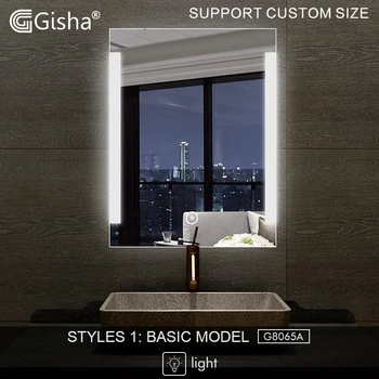 Gisha Smart LED Veidrodis Vonios Veidrodis Sienos, Vonios Veidrodis Vonios kambarys, Tualetas Anti-rūko Veidrodis Su Bluetooth, Touch Screen G8065
